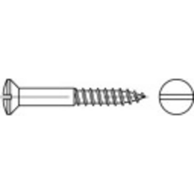 TOOLCRAFT TO-5445972 skrutka do dreva so zápustnou šošovkovou hlavou 3.5 mm 12 mm drážka DIN 95 mosaz 200 ks