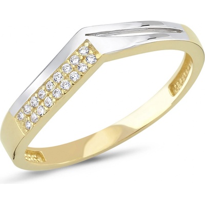 Lillian Vassago Prsten se zirkony z kombinovaného zlata LLV66 GR093Y