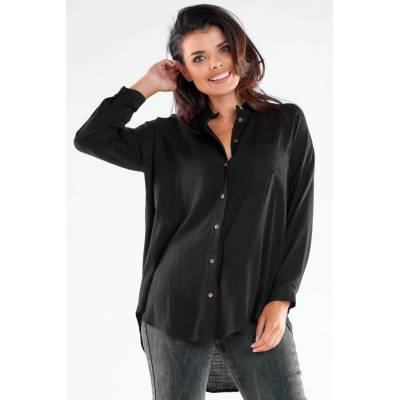 Awama Woman's Shirt A525 Black čierna šedá