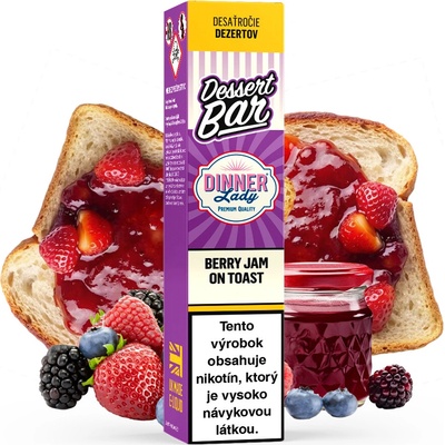 Dinner Lady Dessert Bar SALT Berry Jam On Toast 10 ml 20 mg