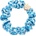 By Eloise London Silk Scrunchie Gold Heart Ластик за коса за жени цвят Blue Leopard