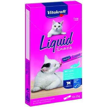 Image 1 of Vitakraft Liquid Snack Лакомства за котки с омега 3 и сьомга - 6бр