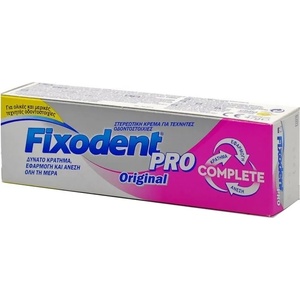 FIXODENT Фиксиращ крем за ежедневна употреба за протези , Fixodent Pro Regular Denture Adhesive Cream 47gr