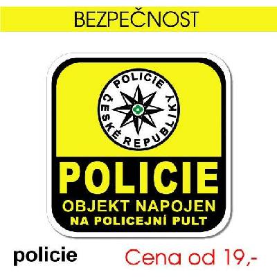 Policie – objekt napojen na pult - 20x20 cm / PVC destička