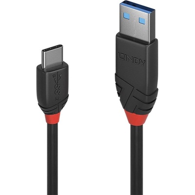 Lindy 36915 USB 3.2 Gen1 (USB 3.0 / USB 3.1 Gen1) USB-C ® zástrčka USB-A zástrčka 0,5m černý