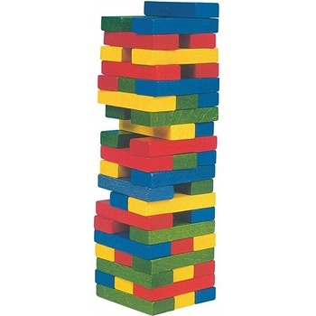 Image 1 of Woodyland Woody - Балансна кула Дженга - Цветна със зарче
