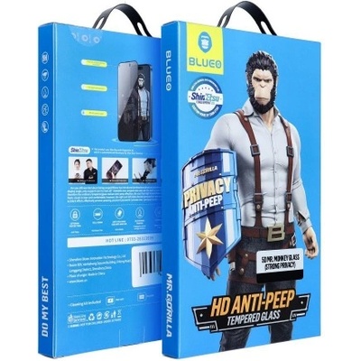 Samsung Стъклен протектор Gorilla за Samsung S25 Plus, 5D Mr. Monkey Glass, Privacy