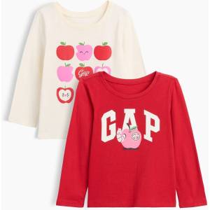 GAP Бебешка тениска с логото 2 бр. GAP GAP | Mnogotsveten | Момичешки | 12-18 месеца