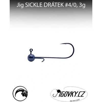Jigovky Jigová hlava Sickle Drátek veľ.4 3g 5 ks