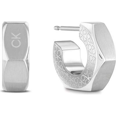 Calvin Klein Ocelové kruhové náušnice Latch 35000263