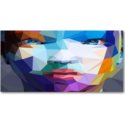Foto obraz sklo tvrzené abstrakcie žena 100x50 cm