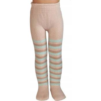 Paola Reina Розови чорапогащи със сини и кафяви ивици за кукли с размер 32 см