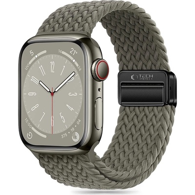 Tech-Protect Nylon Mag na Apple Watch 42 / 44 / 45 / 49 mm, olivově šedý TEC312788