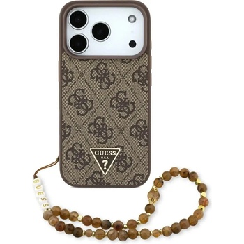 GUESS Калъф Guess 4G Strap Triangle Logo MagSafe за iPhone 17 Pro - кафяв