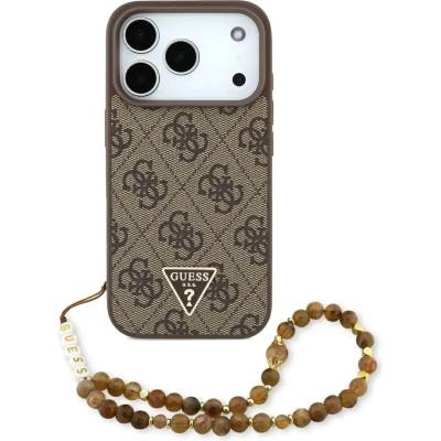 GUESS Калъф Guess 4G Strap Triangle Logo MagSafe за iPhone 17 Pro - кафяв