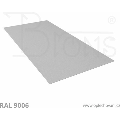 Brons Rovinný plech 950 x 2000 mm stříbrná