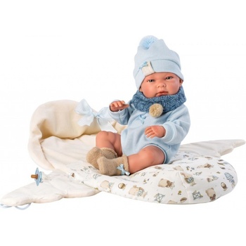 Llorens 73885 NEW BORN CHLAPEČEK realistická miminko s celovinylovým tělem 40 cm