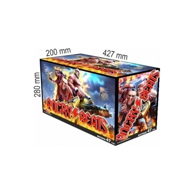 Ohňostrojový kompakt Angry Beats 47 ran 30 50 mm