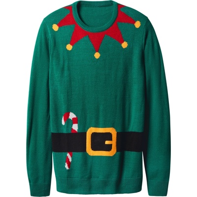 esmara Men pánský vánoční svetr s LED efektem a hudbou zelená – Zboží Dáma