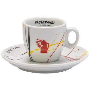 Hausbrandt Чаша с чинийка за еспресо Hausbrandt Fluid 70 мл