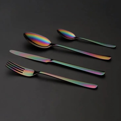 Herdmar (Португалия) Комплект прибори за хранене HERDMAR OSLO с PVD покритие Rainbow (дъга) - 36 части (Herdmar 082-3036-0117-190-0073)