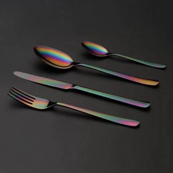 Herdmar (Португалия) Комплект прибори за хранене HERDMAR OSLO с PVD покритие Rainbow (дъга) - 36 части (Herdmar 082-3036-0117-190-0073)