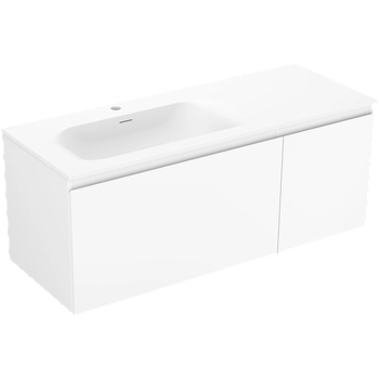Mexen Orio шкаф за баня 120 см с умивалник Vela ляв, 1S, 1D, бял мат - 91A13-12047-3-BBFF01-W23L01 (91A13-12047-3-BBFF01-W23L01)