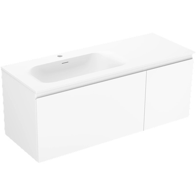 Mexen Orio шкаф за баня 120 см с умивалник Vela ляв, 1S, 1D, бял мат - 91A13-12047-3-BBFF01-W23L01 (91A13-12047-3-BBFF01-W23L01)