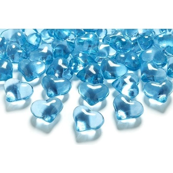 Party dekoration Dekorácia srdce tyrkysové 2,1cm