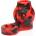 Creature Cocks Hell Hound Silicone Penis Sleeve + Ball Stretcher Medium Red