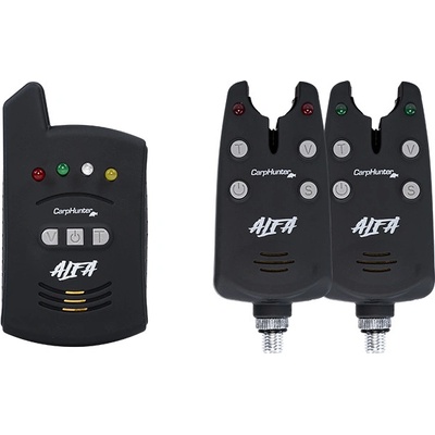 CARP HUNTER ELEKTRONICKÝ SIGNALIZÁTOR ALFA SET Čierna 2+1 200 m