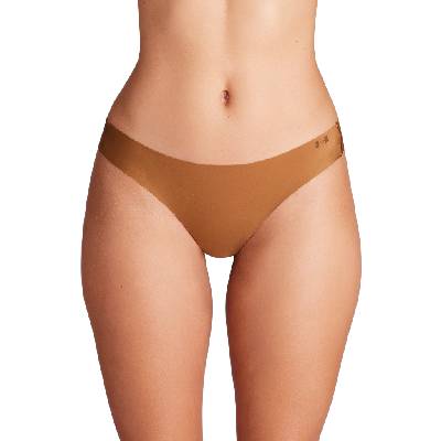 Бельо Under Armour Pure Stretch 3-Pack No Show Thong Кафяв Velikost M