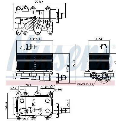 Chladič oleje automatické převodovky NISSENS 90673