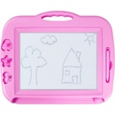 TFY No 103239 Detská tabuľa na kreslenie s perom číslicami a abecedou 2ks výtlačky 8x11,5cm ružová