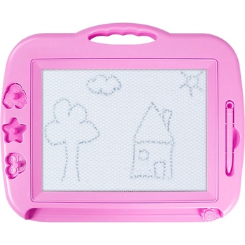 TFY No 103239 Detská tabuľa na kreslenie s perom číslicami a abecedou 2ks výtlačky 8x11,5cm ružová