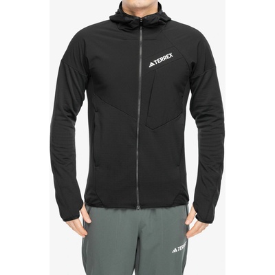 adidas Terrex Techrock Climawarm+ Wind Hooded Fleece Jacket black