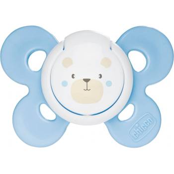 Chicco Силиконова залъгалка Chicco - Physio Comfort, 0-6 m, синьо мече (N0326/1)