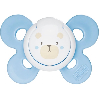 Chicco Силиконова залъгалка Chicco - Physio Comfort, Синьо мече, 0-6 m (N0326/1)