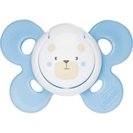 Chicco Силиконова залъгалка Chicco - Physio Comfort, Синьо мече, 0-6 m (N0326/1)