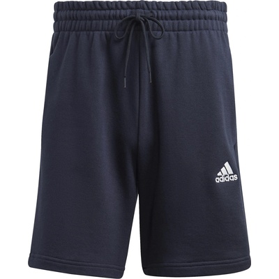 adidas Мъжки поларени къси панталони Adidas Essentials 3 Stripe Fleece Shorts Mens - Navy/White