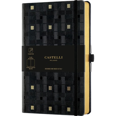 Castelli Бележник Castelli Copper & Gold - Weaving Gold, 13 x 21cm, бели листове (0QC8QM-464)