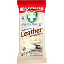 Green Shield Leather čistiace obrúsky na topánky a kožu 70 ks