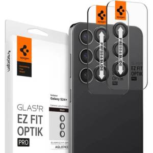 Spigen Протектор за Камерата на Samsung S24 Plus, Spigen EZ Fit Optik Pro Glas. tR 2бр. , Черен (AGL07433)