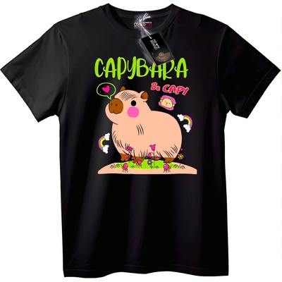 NOONEBRAND Тениска Capybara Love - 5XL, Black