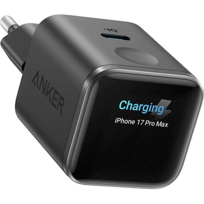 Anker Захранване за ел. мрежа с USB-C порт и смарт дисплей - Anker Nano 45W USB-C Wall Charger With Smart Display (черен) (A121D311)