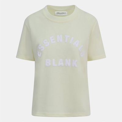 Blank Essentials Дамска тениска Blank Essentials Blank Arched Print Puff T-Shirt Ladies - Celstial Yellow