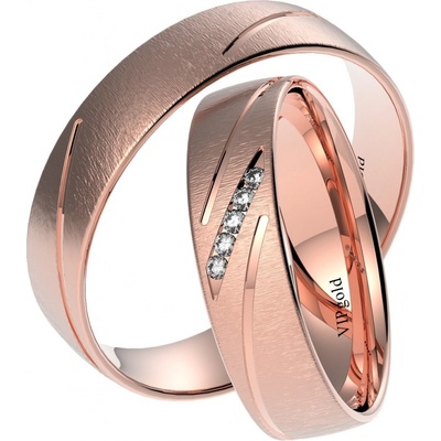 VIPgold Svadobné obrúčky 9912 červené zlato