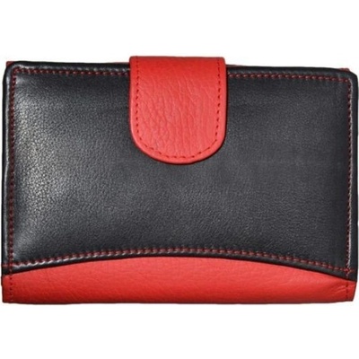 Impex dámska Kožená peňaženka stredne veľká čierno červená čierna