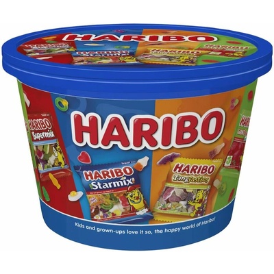 Haribo výběr žvýkacích bonbonů v dóze 600 g