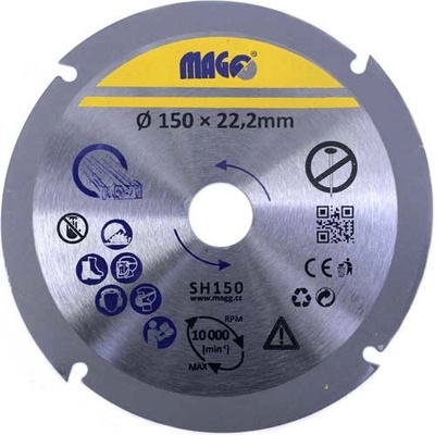 Řezný - Pilový kotouč na DŘEVO do úhlové brusky Magg 150mm